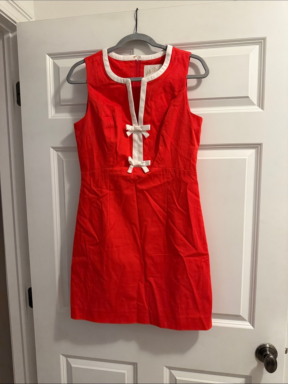 Lilly Pulitzer Red Sleeveless Dress with White Trim